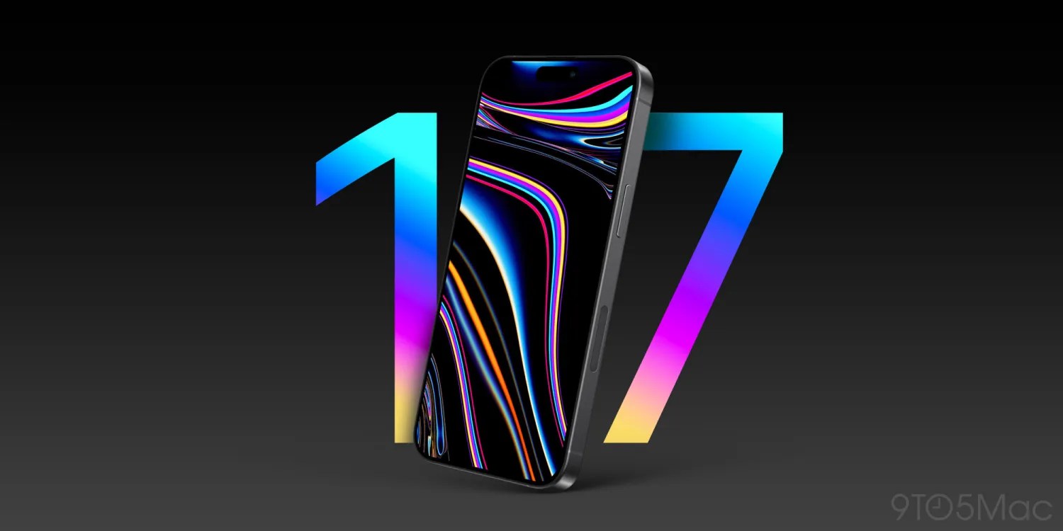 US iPhone sales forecast to fall this year, due to tariff uncertainties | Render of iPhone 17 in colorful graphic