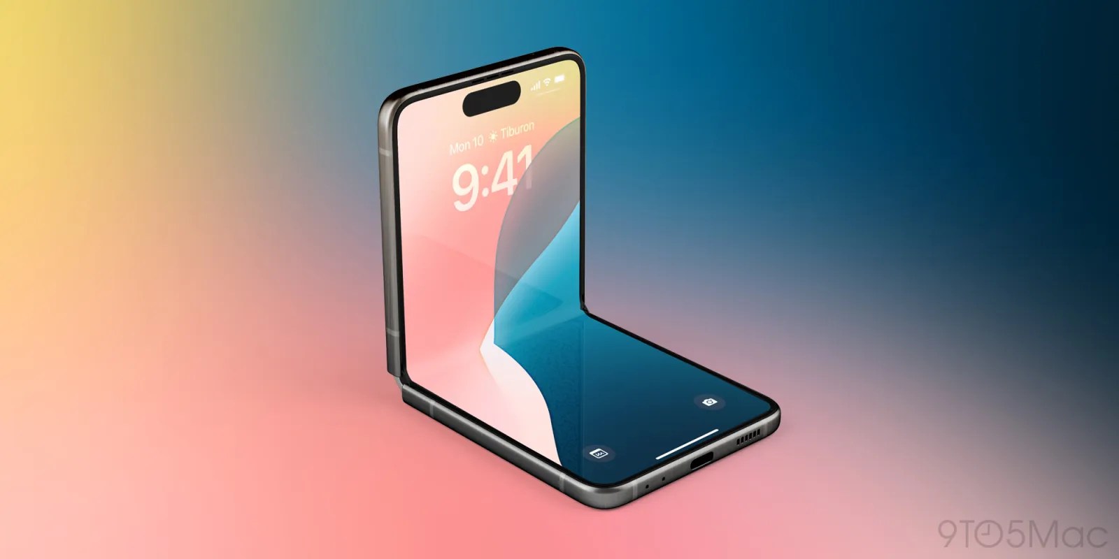 The biggest problem with a folding iPhone has been solved to Apple's satisfaction | 9to5Mac render shown