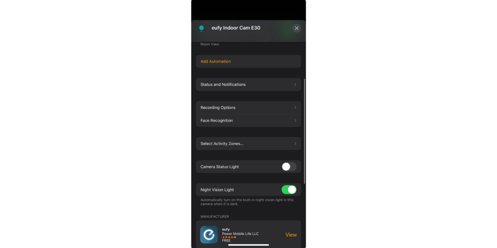 eufy E30 homekit app